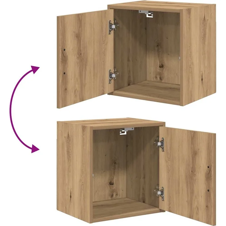 vidaXL Garagen-Wandschränke 2 Stk. Artisan-Eiche Holzwerkstoff 860642 – Bild 8