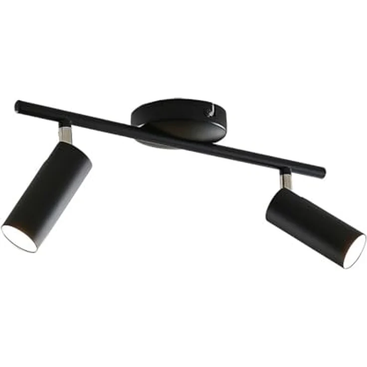 Lindby Camille LED Deckenlampe, 2-flammig, moderne Deckenleuchte in Schwarz aus Metall für Wohnzimmer und Esszimmer – Bild 1