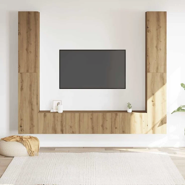 vidaXL TV-Wandschränke 6 Stk. Artisan-Eiche Holzwerkstoff 3328986 – Bild 2