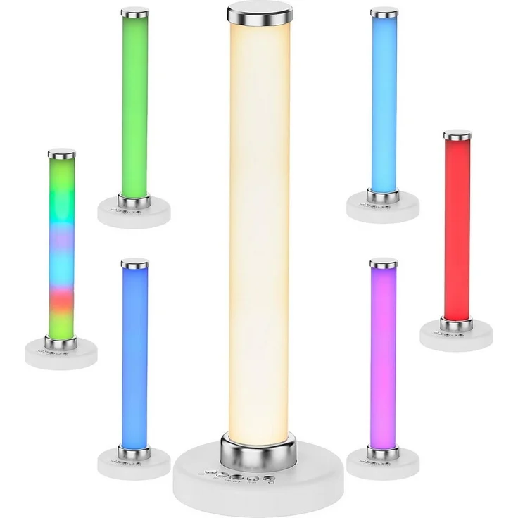 Northpoint Schreibtischlampe Farbwechselnde LED Tischlampe Akku RGB Warmweiß Säulenform – Bild 1