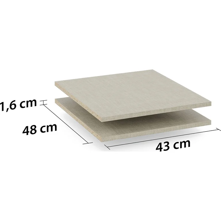 rauch Zubehör, Einlegeböden 2er-Set, für Schwebetürenschränke von rauch mit einer Elementbreite von 45 cm und einer Schranktiefe von 62 cm – Bild 2