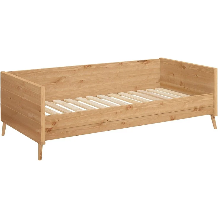 Lüttenhütt Jugendbett Ellen, aus massivem Kiefernholz, in 2 verschiedenen Farben, mit Holzfüßen – Bild 3
