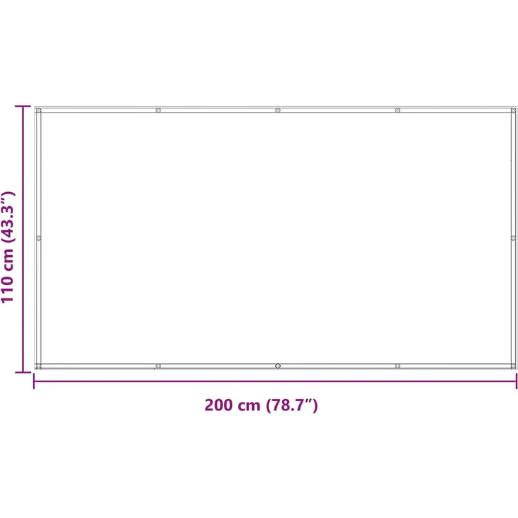 vidaXL Balkonsichtschutz 110 x 200 cm Oxford-Stoff Rechteckig Orange 42030837 – Bild 7