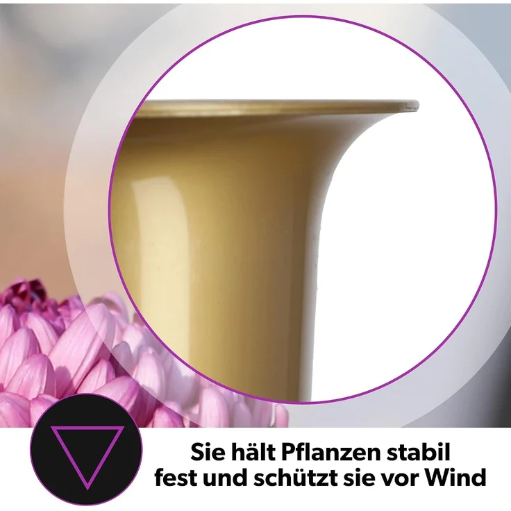 KADAX Vase, Fläschchen für Friedhof, Grabstein, 35 cm, Grabstein für Blumen, Gold – Bild 6