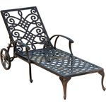 Inko Sonnenliege Nexus Alu-Guss 200 x 70 x 30 cm Rollliege, Bronze