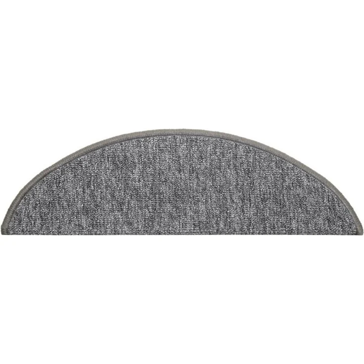 Beautissu Stufenmatte Treppenstufenmatten ProStair, 55x15cm, 15 Stück, Grau, halbrund, Höhe: 4 mm, Stufenmatten Selbstklebend Innen Treppenmatten Stufenmatte – Bild 2