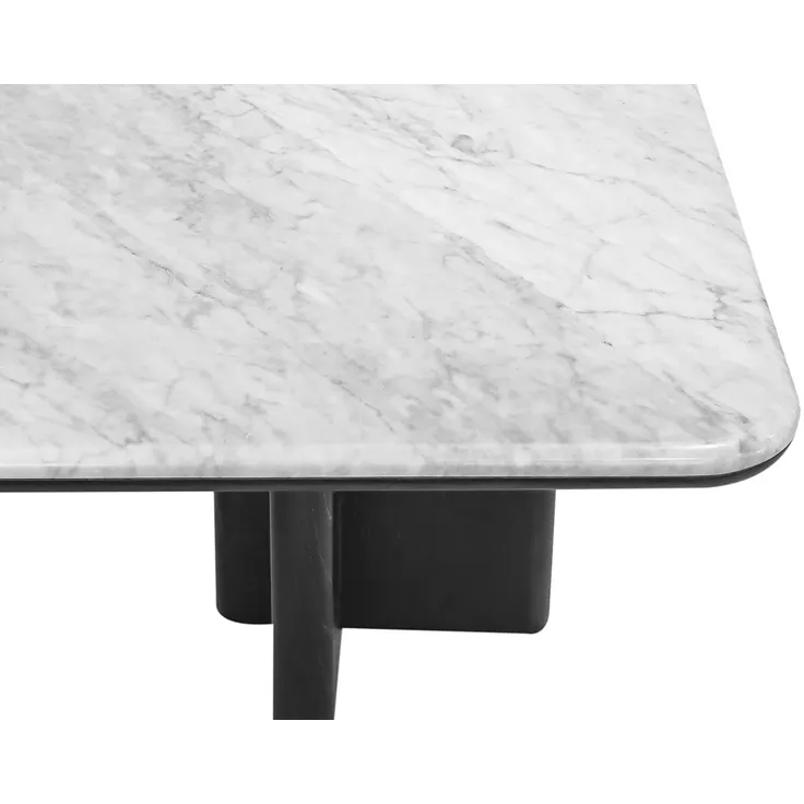 Vente-unique - ZANESKA Couchtisch Marmor SchwarzWeiß - B 60 cm x H 40 cm x L 100 cm – Bild 4