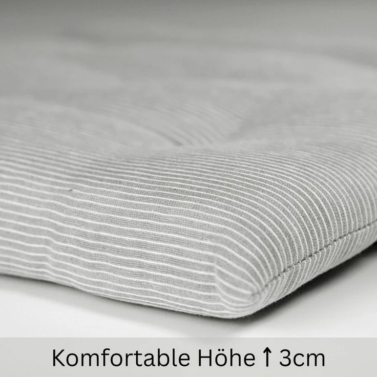 Esprit Stuhlkissen NEEDLESTRIPE Sitzkissen, 40 x 40 cm - 4er Set in Grau – Bild 3