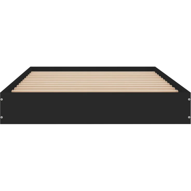 vidaXL Bettgestell Schwarz 100x200 cm Holzwerkstoff 842057 – Bild 4