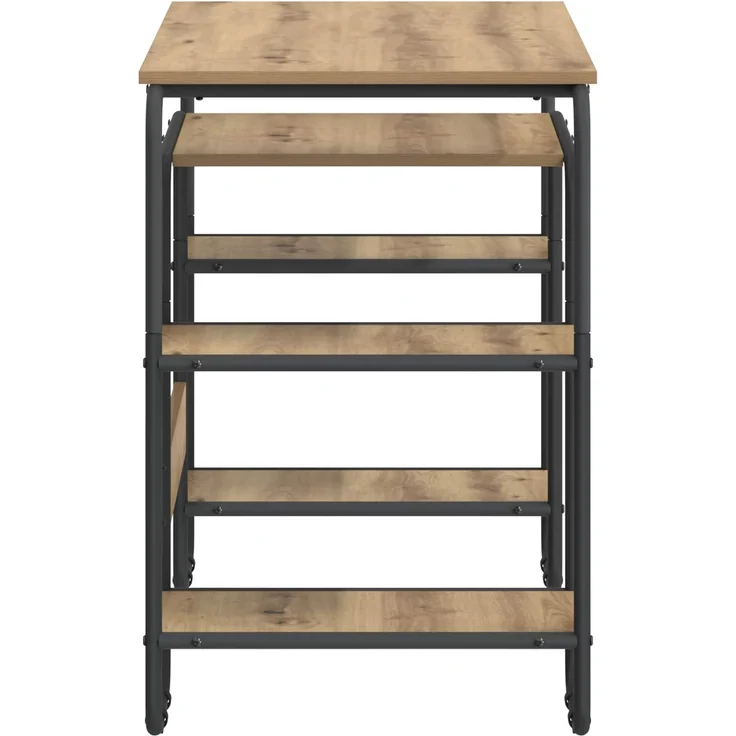 vidaXL Schreibtisch mit Stauraum Artisan-Eiche 113,5 x 52 x 75,5 cm 8008037 – Bild 4