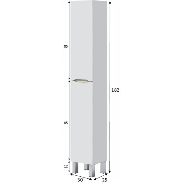 Badezimmer-Set >LEA< (3-tlg.) in Weiß glänzend / Eiche Dekor - 80x86x45 (BxHxT) – Bild 6