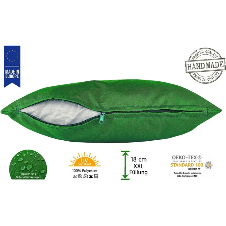 JACK Dekokissen 30x50cm Outdoor Lounge Kissen inkl. XXL Füllung, starke Füllung, strapazierfähig, wasserabweisend, In- und Outdoor – Bild 2