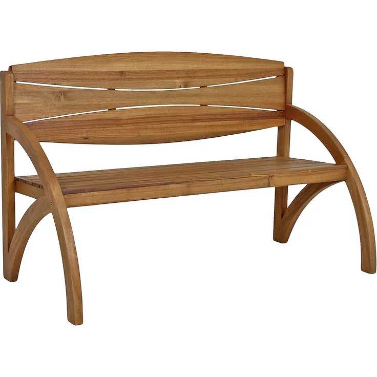 Gartenbank HAVANA - 140cm Breit, Akazie, Natur | Terrassenbank Wetterfest Sitzbank Outdoor Bank