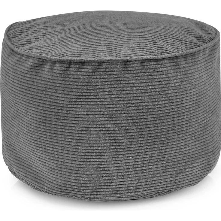 LUMALAND Comfort Line Pouf Feincord | softes Indoor Cord Sitzkissen - als Sitzsack Erwachsene oder Sitzsack Kinder | Hocker 25x45cm, 50L | 3in1 Bean Bag - kompakter Sitzpouf, Tischchen oder Fußschemel