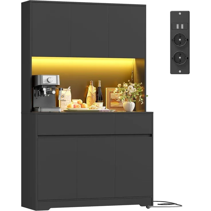 Küchenschrank Buffetschrank mit LED und Steckdose