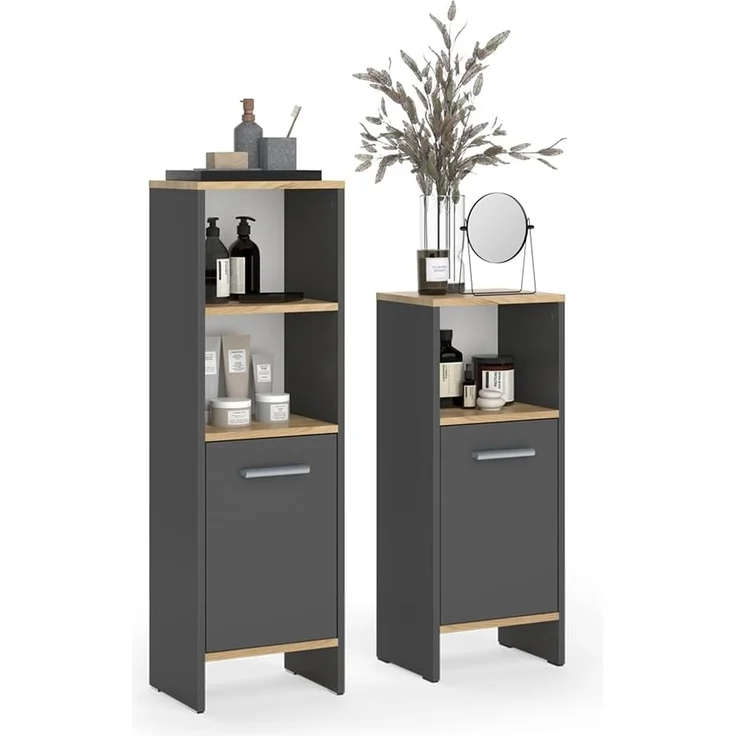 Badmöbel-Set Karli Anthrazit/Goldkraft Eiche 2-teilig Vicco – Bild 6