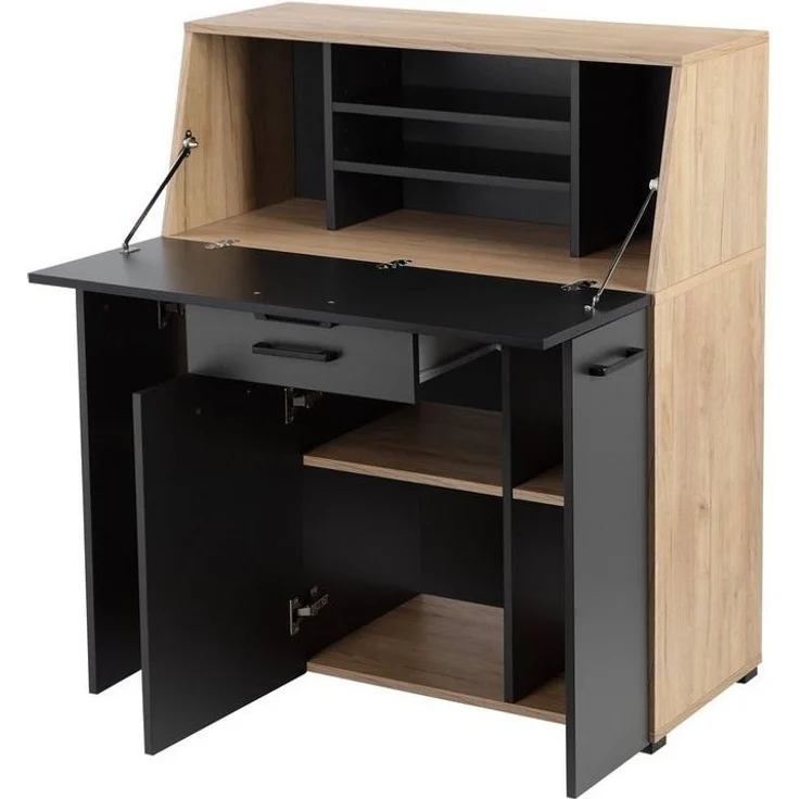 Places of Style Sekretär Moid, Home-Office-Schreibtisch, viele Stauraummöglichkeiten, kompaktes & modernes Design, B. 88,5 cm – Bild 3