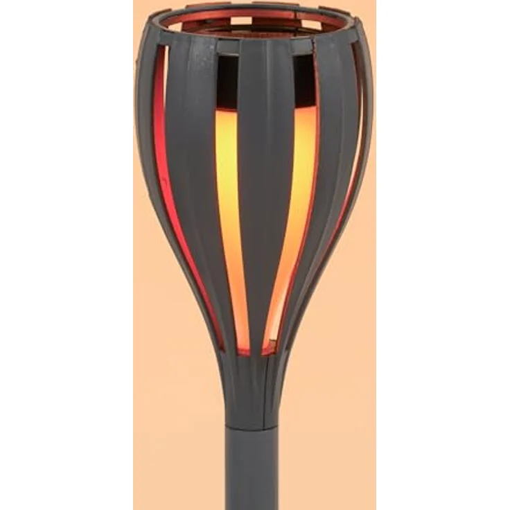 Esotec Solar Gartenleuchten Bioko, 4er Set, wetterfeste LED Stecklichter mit Akku, orange bernsteinfarben, Höhe 29,5cm, IP44 – Bild 3
