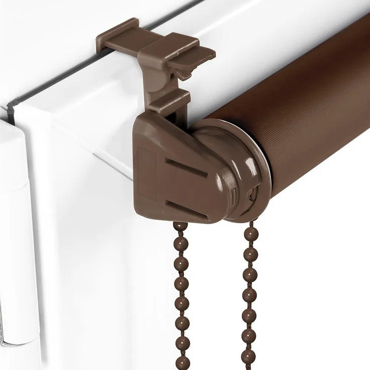 Verdunkelungsrollo Klemmfix ohne Bohren 80x150 cm Braun Verdunklungsrollo Fensterrollo Rollo Seitenzugrollo Klemmrollo für Fenster & Tür – Bild 2