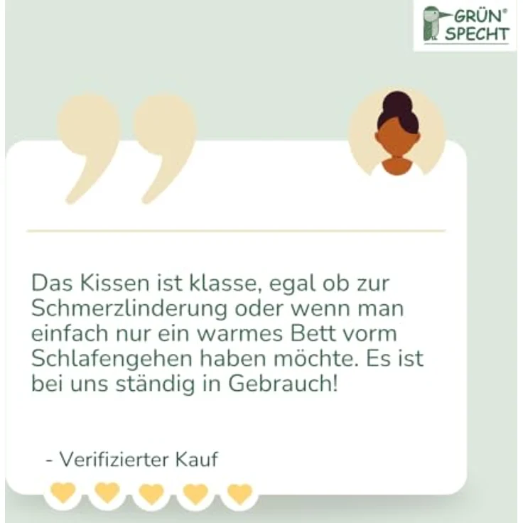 GRÜNSPECHT Kirschkern-Kissen 19 x 19cm, 100% Baumwolle, rosa | Medizinprodukt: Wärmekissen mit Kirschkernfüllung, für Mikrowelle & Backofen - bei Bauchschmerzen I Made in Germany – Bild 6