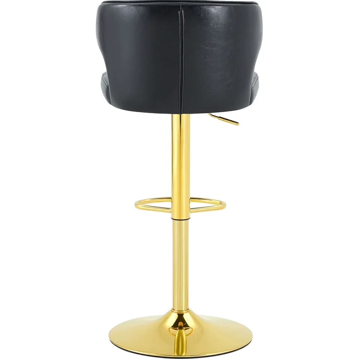 2er Set Barhocker mit Lehne Höhenverstellbar, 360° Drehbar Barstuhl mit großem Sockel & Fußstütze, Moderner Küchenhocker für Bar Küche Theke (Nur Stühle)--Schwarz--110x45x49.7cm--YOUDENOVA – Bild 10