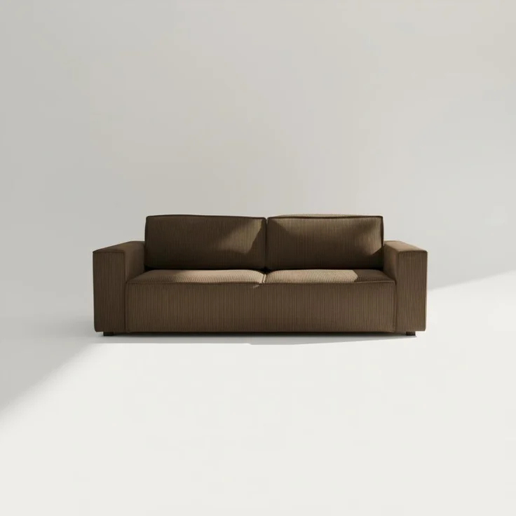 Wohnero24 Schlafsofa HIRA 240x102 cm – Premium Cord Sofa Braun mit Schlaffunktion 191x152 cm & Bettkasten – Bild 4