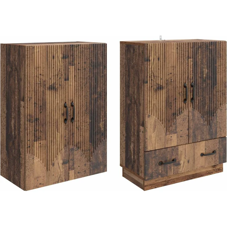 vidaXL Schrankset 2 pcs Altholz Holzwerkstoff 3416779 – Bild 3