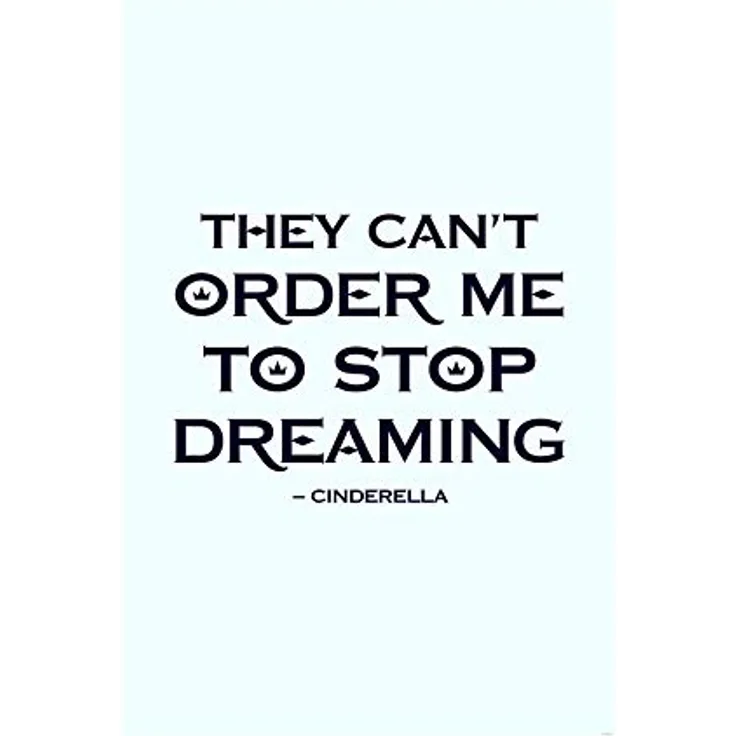 Komar Disney Wandbild Cinderella Quote, Kunstdruck 50x70cm, hochwertiger Druck, fotorealistisches Design für Kinderzimmer, ohne Rahmen, WB018-50x70