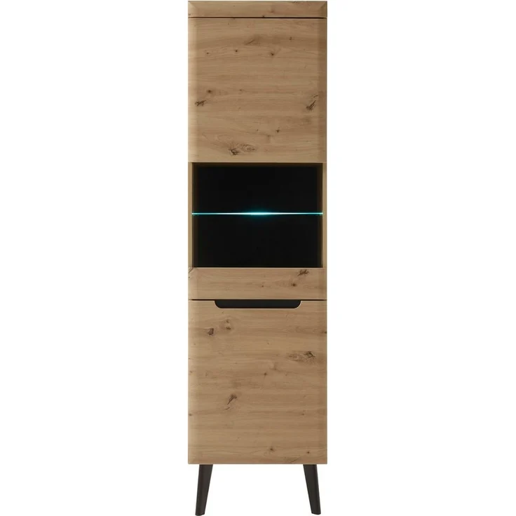 INOSIGN Vitrine Torge, Hochschrank, Glasvitrine, Standvitrine, Vitrinenschrank (1-St) in drei verschiedenen Farben verfügbar, Glastür & -boden, 53 cm breit – Bild 2
