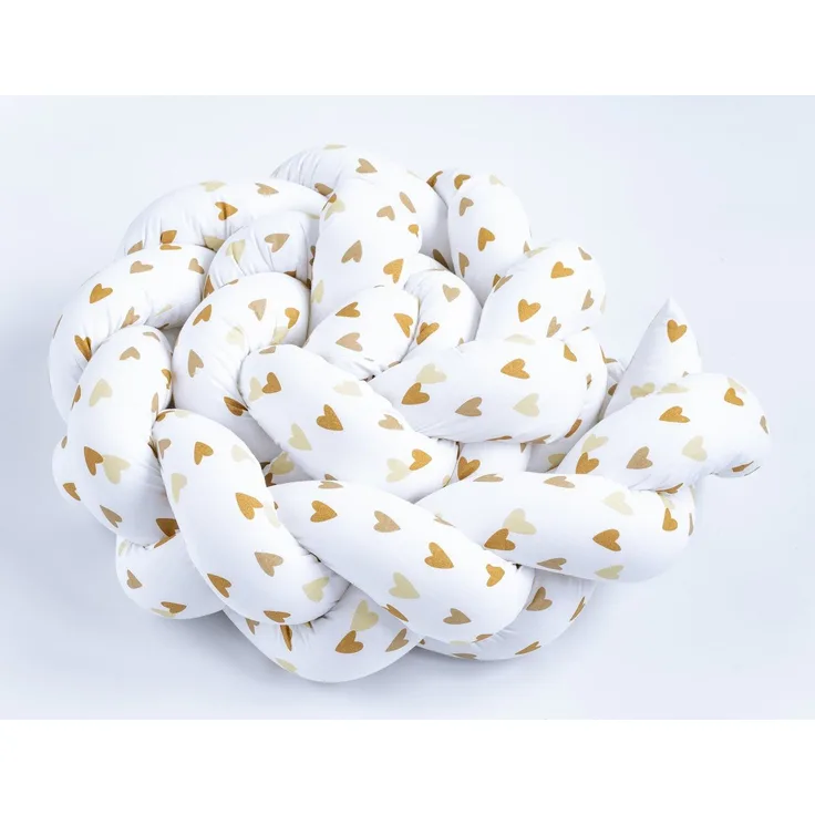 Loolay Nestchenschlange Geflochtenes Kissen Zierkissen Dekokissen Bettumrandung HERZ Beige, (Zugluftstopper Zugluft Schlange Wickeltischumrandung Babybett Kinderzimmer Schutz, Wohndeko Bettschlange 100 150 200 300 400 cm & Länge auf Anfrage), Zugluftst...