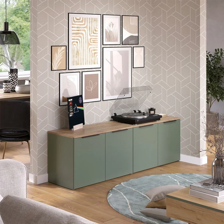 Wohnwand Wido Grün 2 Teile Vicco – Bild 3