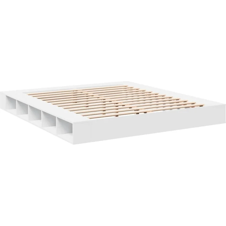 vidaXL Bettgestell Weiß 200x200 cm Holzwerkstoff 3280447 – Bild 6