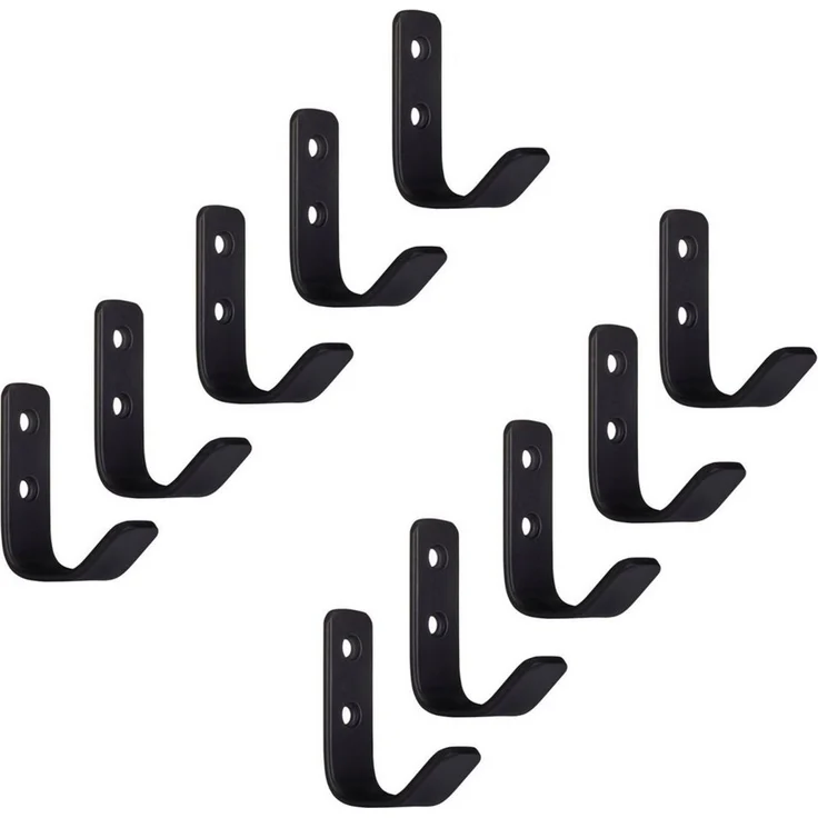 SO-TECH® Garderobenhaken ALBA echt Edelstahl schwarz matt (10 St), klein (58 x 20 mm) – Bild 5