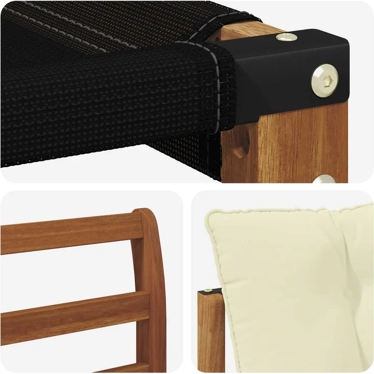 vidaXL Outdoor-Sofagarnitur 6 stk. 6-Sitzer Natur und Creme 3368833 – Bild 9