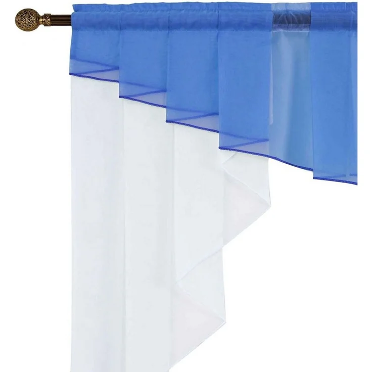 Gardinenbox Scheibengardine, Stangendurchzug, transparent, Voile, M-Bogen Universalband Kurzgardine – Bild 2