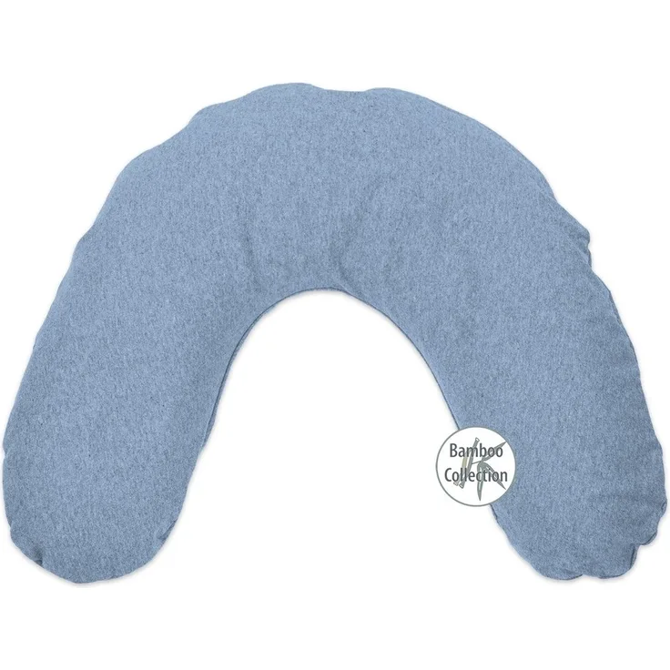 Theraline Bezug für Nackenkissen mittel Melange blau-grau Bamboo