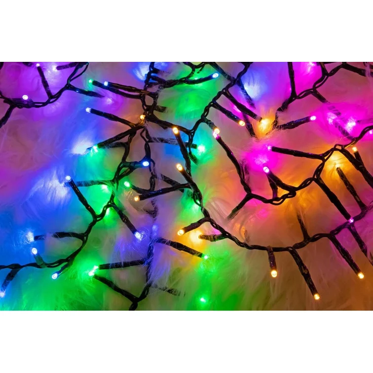 Idena 31109 - LED Lichterkette mit 800 LEDs in Bunt, für Außen & Innen, NewTec mit 8 Stunden Timer Funktion & Dimmer, inkl. Netzteil, ca. 17,8 m lang, Wohnzimmer, Partys, Weihnachten, Hochzeit – Bild 4