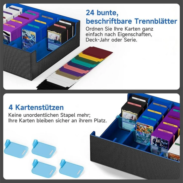 OSTWOLKE Aufbewahrungsbox Kartenaufbewahrungsbox 2400+ MTG Commander Deckbox Sammelkarten Box – Bild 4