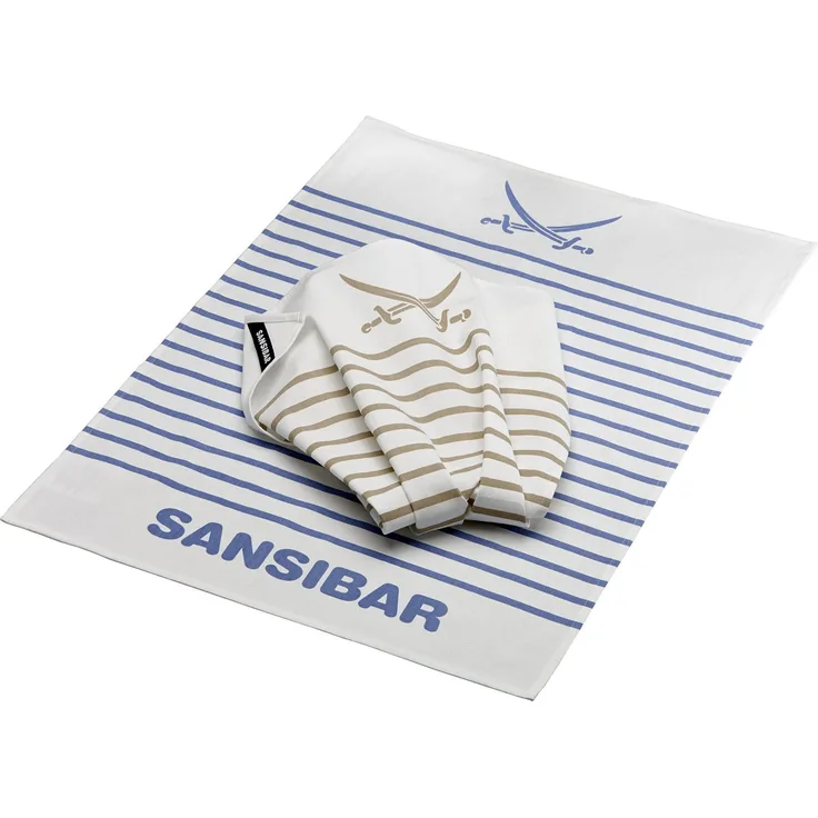 RÖSLE Sansibar Sylt Geschirrhandtücher 2er Pack gestreift 70 x 50 cm