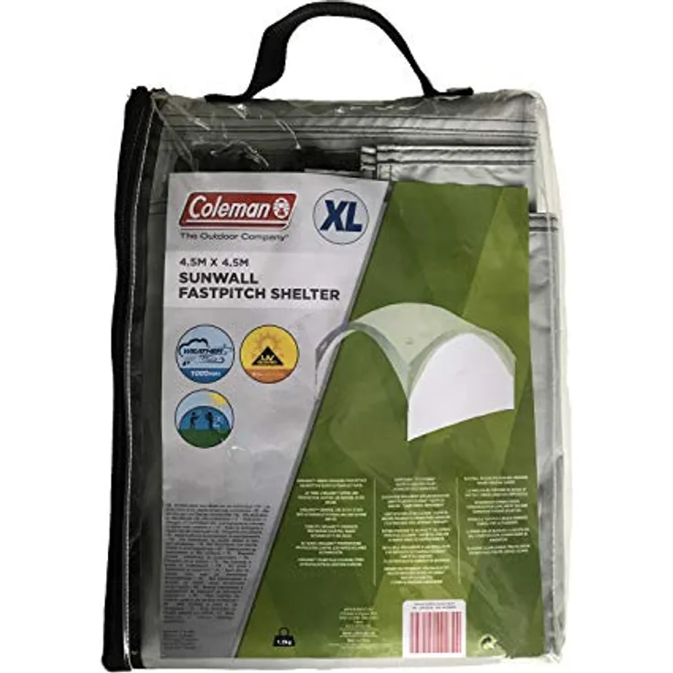 Coleman Seitenwand für Fast Pitch Shelter XL, grau, UV-geschützt, wasserfest und feuerhemmend, 4,5 x 1,9 m