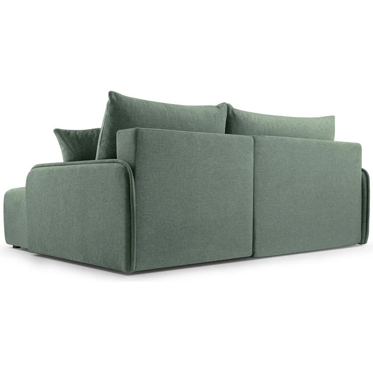 Selsey 'Netarro' Ecksofa mit Schlaffunktion, Bettkasten und Chenille-Bezug, salbeigrün, rechts – Bild 8