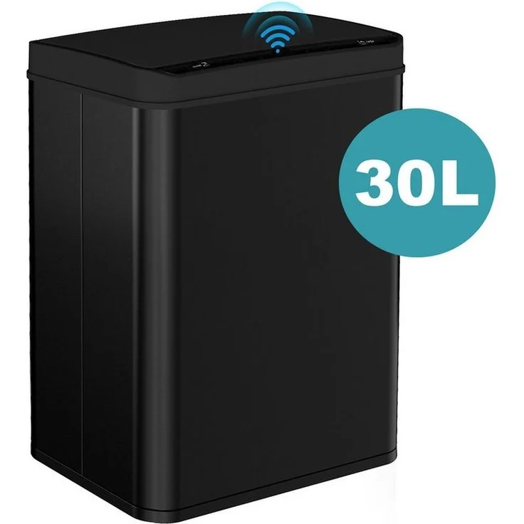 Ribelli Mülleimer Edelstahl Mülleimer Abfalleimer mit Sensor, 30L Mülltrennsystem Schwarz – Bild 5