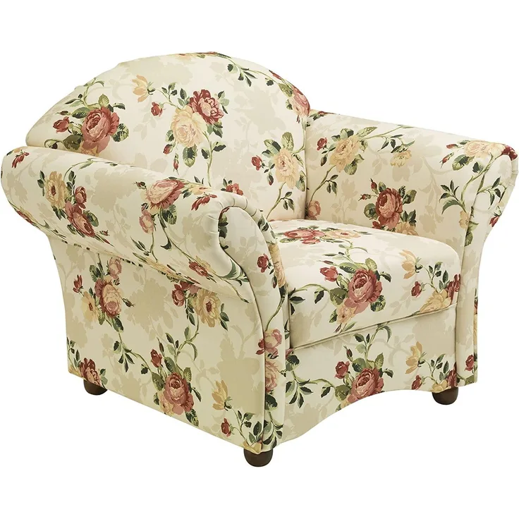 Sessel Kama Bezug Flachgewebe Buche nussbaum dunkel / multi 21517