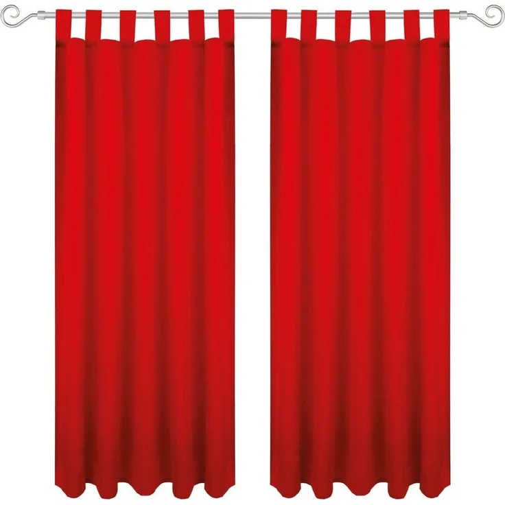 Bestgoodies Gardine Schlaufengardine, Schlaufe (2 St), Blickdichter Vorhang mit Schlaufen, Schlaufengardine