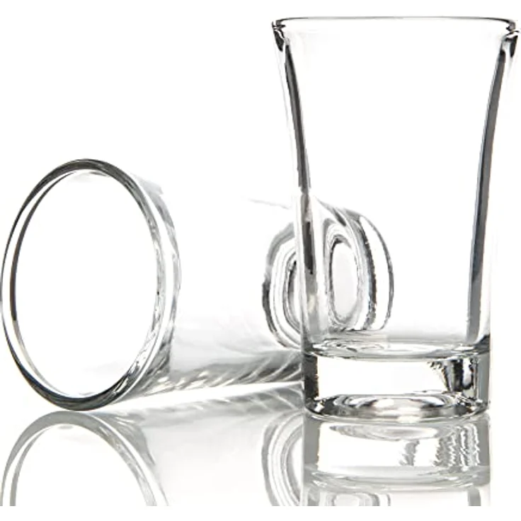BigDean 12er Set Schnapsgläser 4cl spülmaschinenfest lebensmittelecht - robuste Shotgläser aus Glas - standfest gegen Umkippen - Shot Gläser für Wodka, Ouzo, Sambuca, Tequila – Bild 7