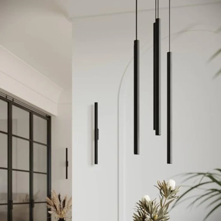 Sollux Lighting Pastelo 2 Pendelleuchte, modern schwarz, 2 Lichtquellen, aus Stahl, Höhe 118 cm, ideal für Wohnzimmer und Schlafzimmer – Bild 7