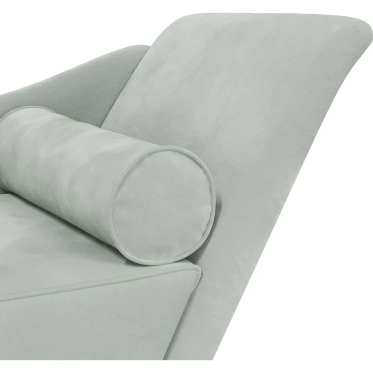 vidaXL Chaiselongue mit Kissen Hellgrau Samt – Bild 5