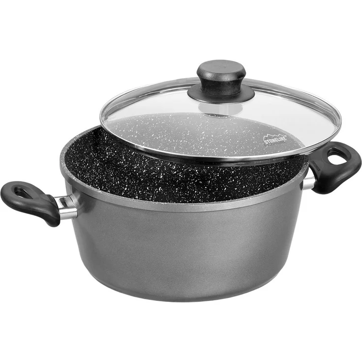 STONELINE Kochtopf, Aluminium (1-tlg), mit Glasdeckel, Induktion – Bild 1