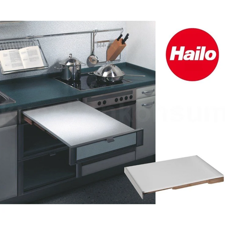 Hailo Beistelltisch Hailo Ausziehtisch 3845121 Rapid 60 Edelstahl 561 x 490 x 120 mm, Hailo Ausziehtisch 3845121 Rapid 60 Edelstahl 561 x 490 x 120 mm – Bild 2