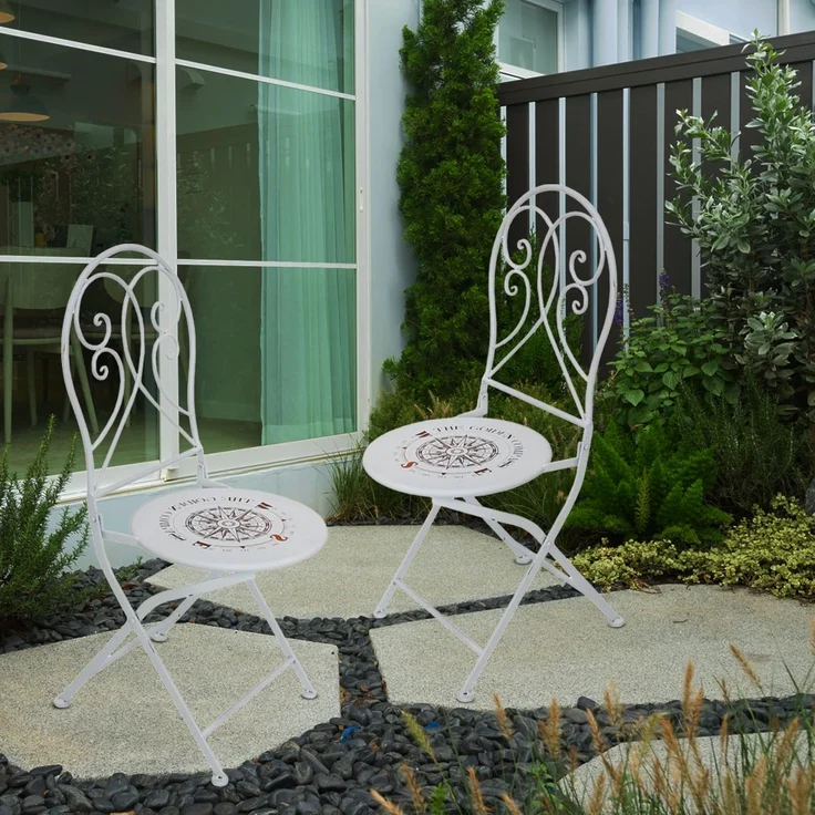 Klappstuhl, Gartenstuhl, weiß, Kompass Design – Bild 8